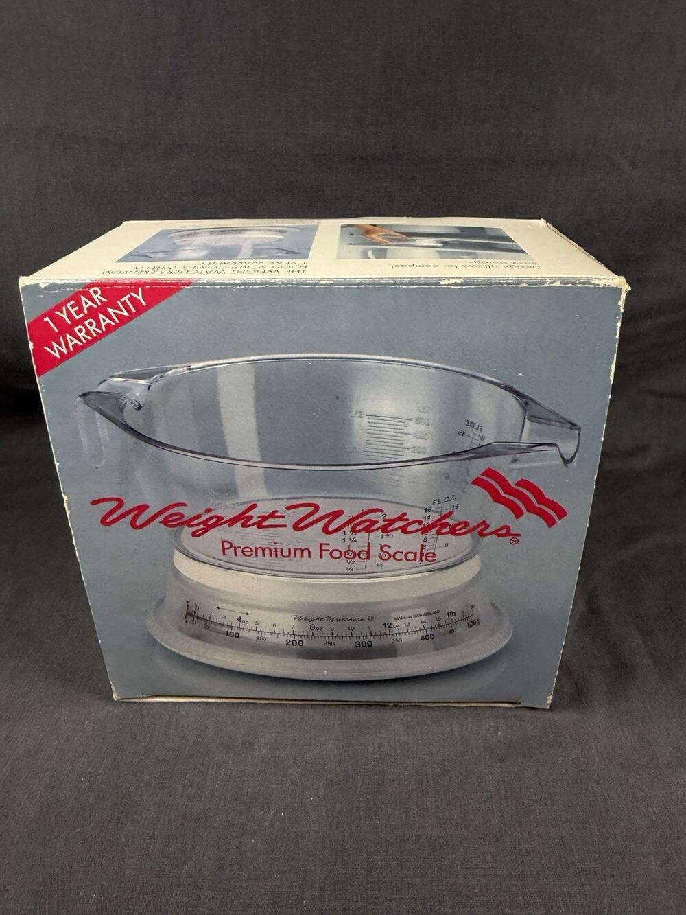 1995 Weight Watchers Premium Food Scale with Measuring Cup